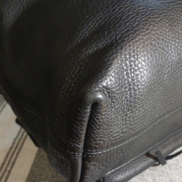 Designer Black Leather Tote Bag - Picture 10 of 16